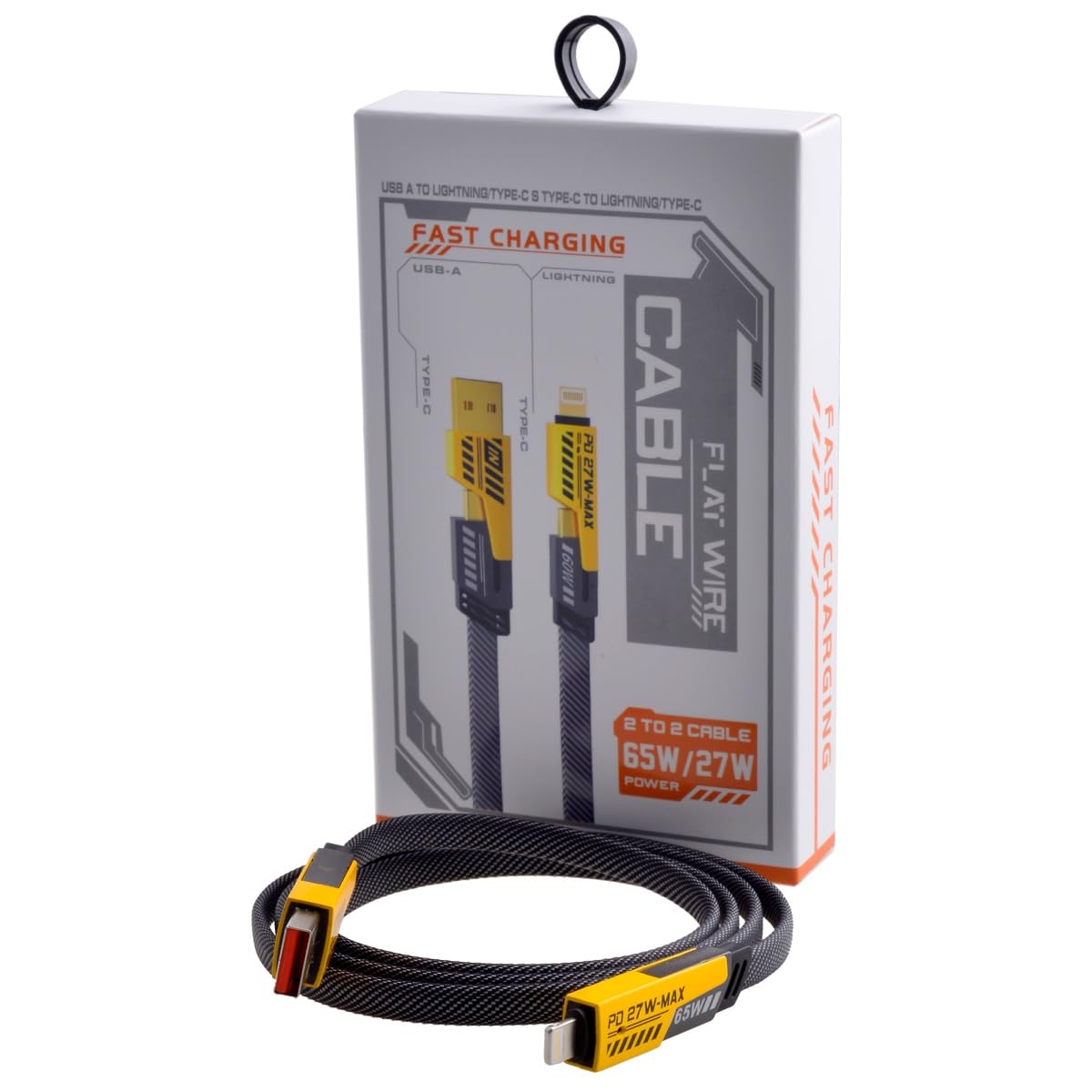 Bluetech 4-in-1 Fast Charging Cable | 65W | Metal Connectors | iPhone, Samsung & Type-C | 1-Year Warranty