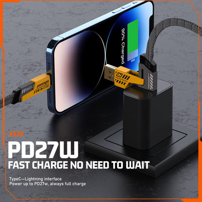 Bluetech 4-in-1 Fast Charging Cable | 65W | Metal Connectors | iPhone, Samsung & Type-C | 1-Year Warranty